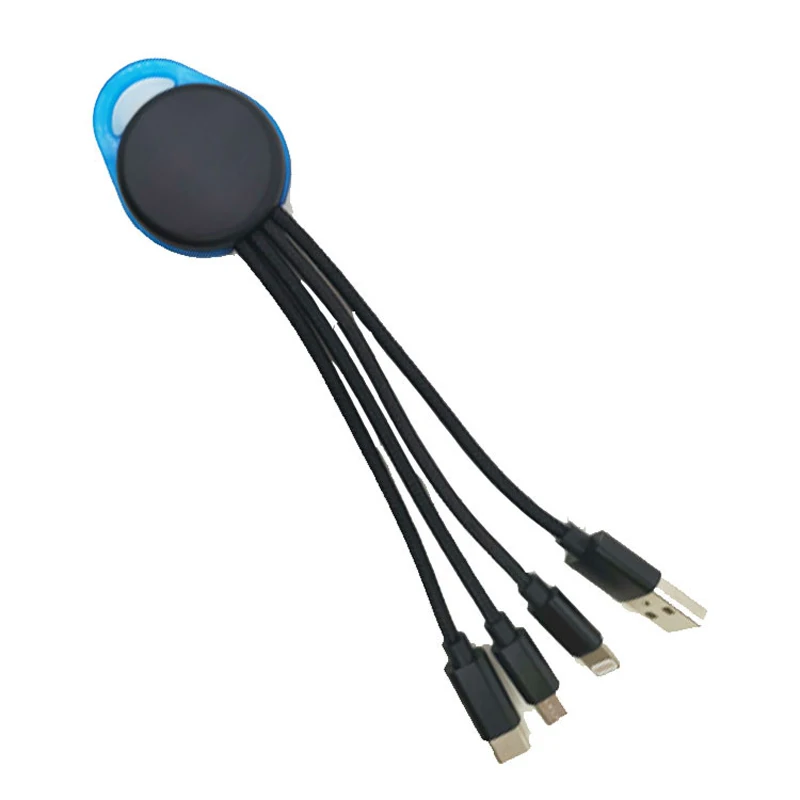 
4 in 1 Customized Led Light Logo Charger USB Cable All in one Multi USB Charging Cable 