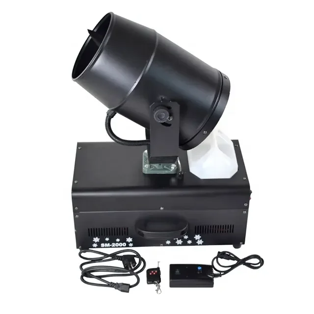 High Quality 2000W Shaking Head Professional Artificial Snow Machine Snow Blowing Machine For Party Wedding DJ