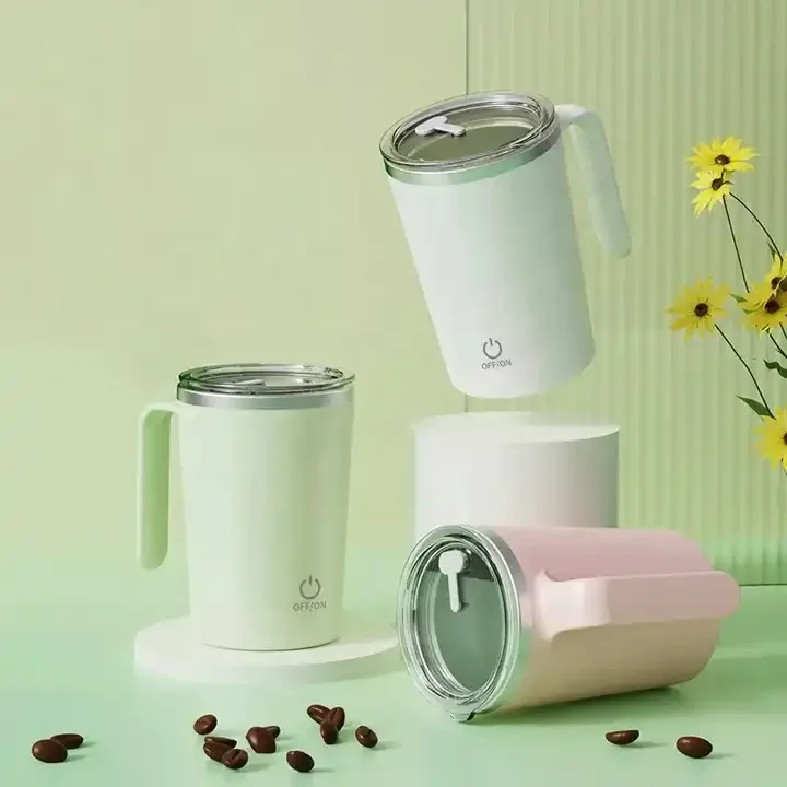 Hot Sale Stainless Steel Smart Coffee Mixer Blender Mug Shaking Cup Automatic Mixing Thermos Cup Magnetic Stirring Milk Tea Cup