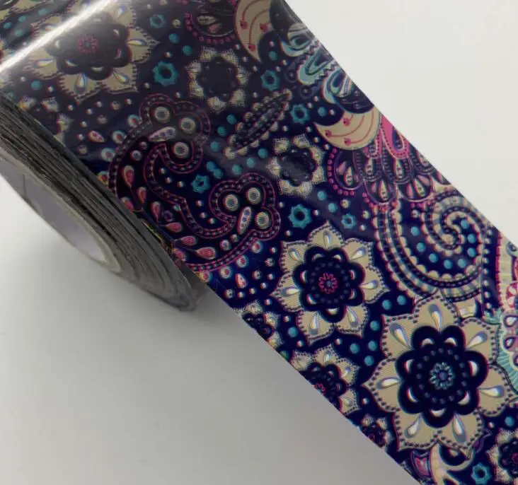 Красивая наклейка из фольги для ногтей стикер в богемном стиле 4 см x 120 м рулон