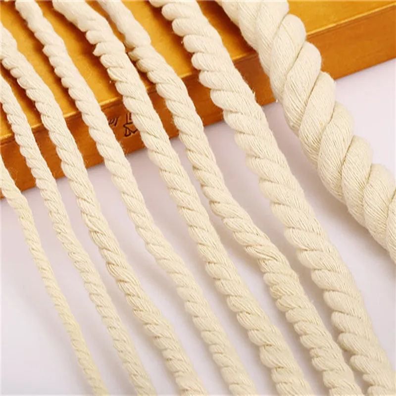 Cotton Macrame Cord Rope Twine Twisted Knitted Braided Cord 1mm 2mm 4mm 8mm 10mm Art Craft Sewing Jewelry Supplies Shibari Drawc