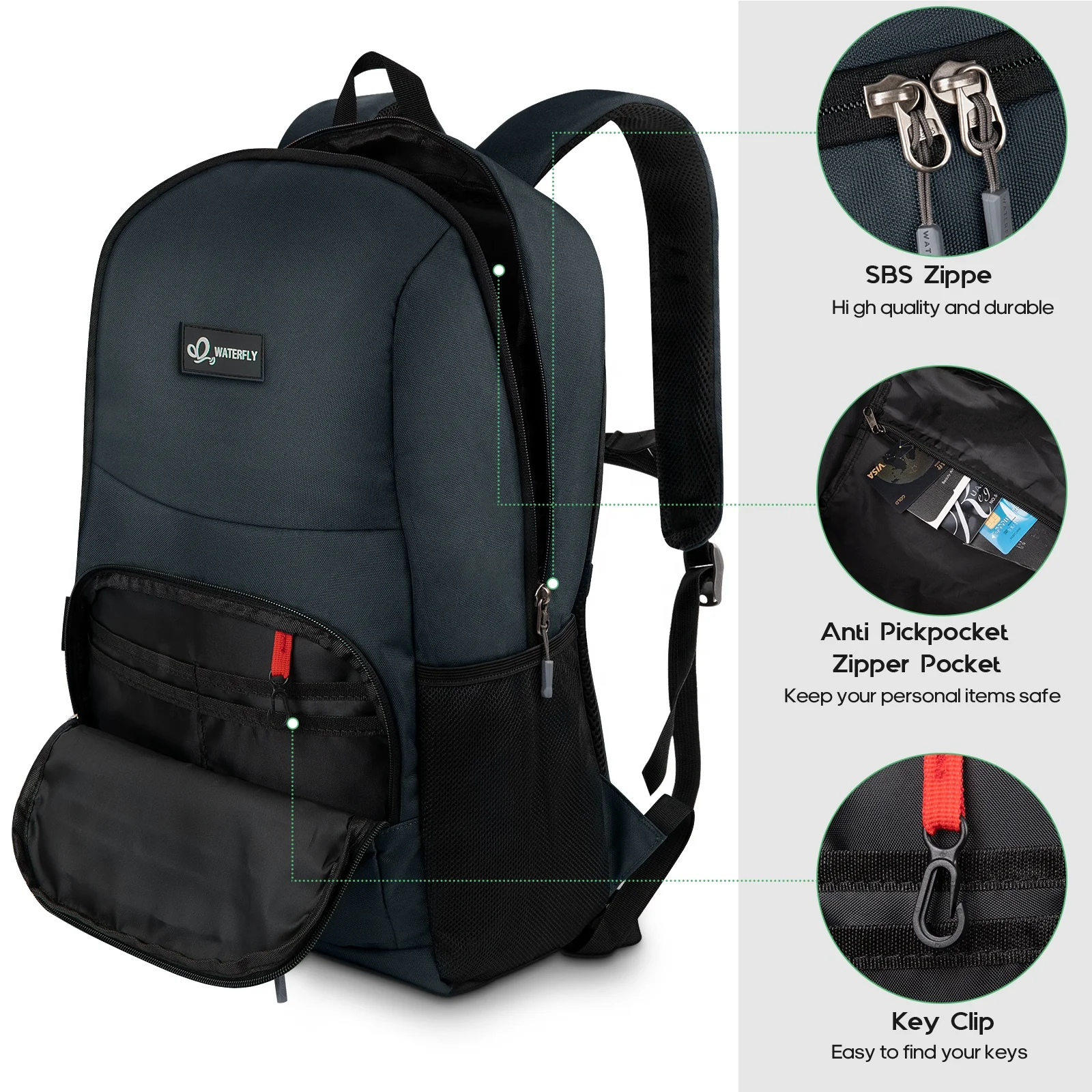 30L Anti-theft large capacity multi-functional laptop luggage strap travel business duffel backpacks