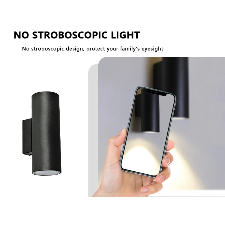 Хит продаж настенный светильник с одной головкой для наружного интерьера современный Ip65 водонепроницаемый алюминиевый светодиодный вверх и вниз