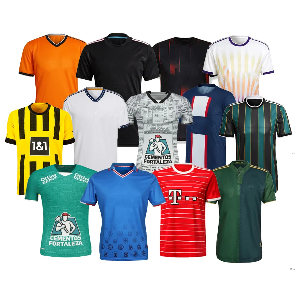 Factory Cheap Club Soccer Jersey Men Quick Dry Sportswear Custom Football Jersey
