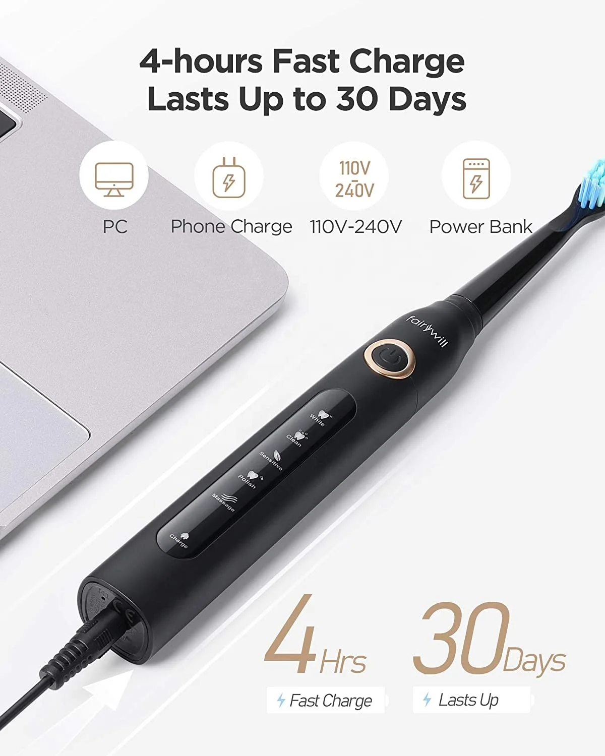 Fairywill FW 5020E + 507 оптовая продажа электрических зубных щеток