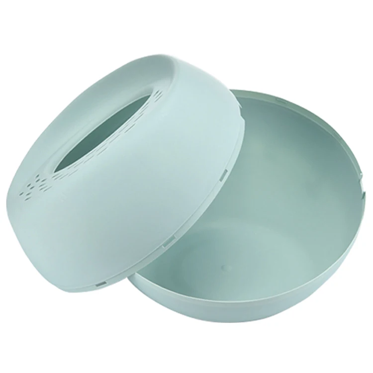 Factory direct sales new round top in cat litter box large size anti odor anti sputtering indoor cat litter box