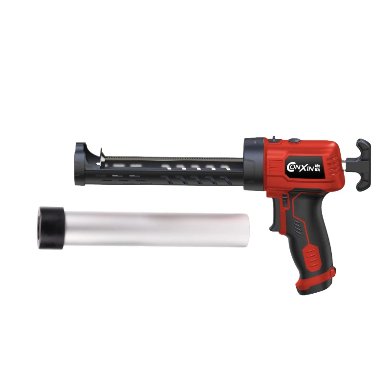 Li-on Battery 600ml Electric Power Caulk Gun Cordless Pneumatic Glue Gun Led Plastic Handle Refillable Battery Powered Caulk