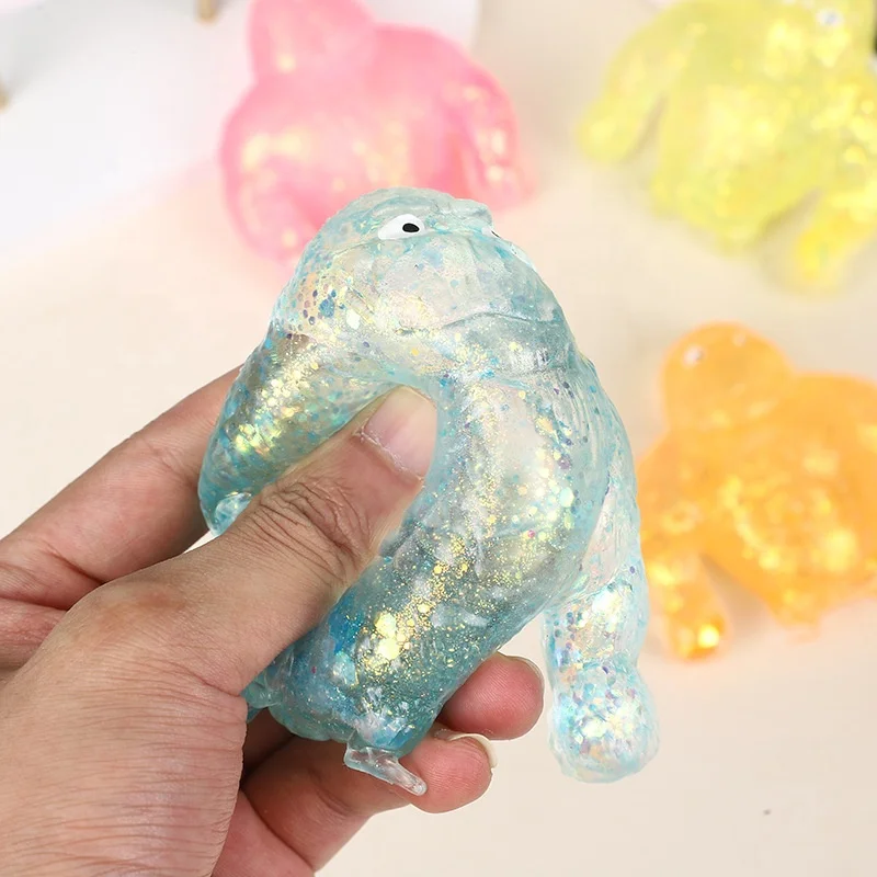 Mini Stretchy Gorilla Squishy Toys Kids  Fidget Ball Squishies Animals Squeeze Maltose Custom Big Animal Stretch Monkey Toy
