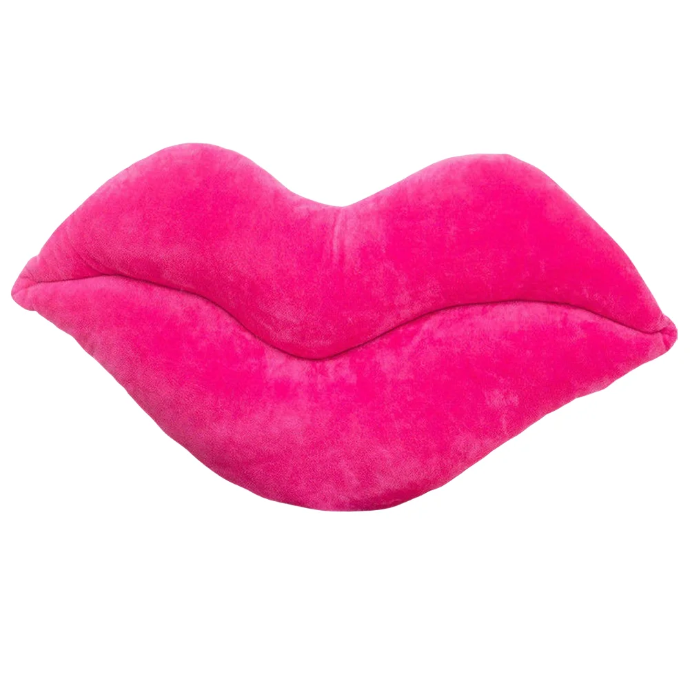 Wholesale Lip Shaped Pillows Solid Color Cute Soft Fashion Plush Sofa Cushions Home Decoration Plush Lip Cushion