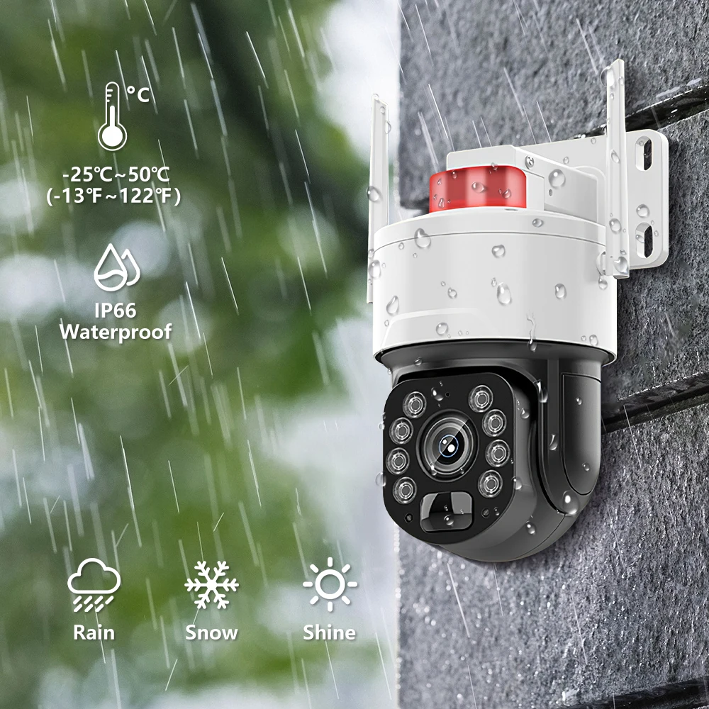 30X Optical Zoom 5MP FHD IP 8w Solar Camera 4G Outdoor Spherical 355 Degree H.265 Wireless Surveillance Auto Tracking Cam