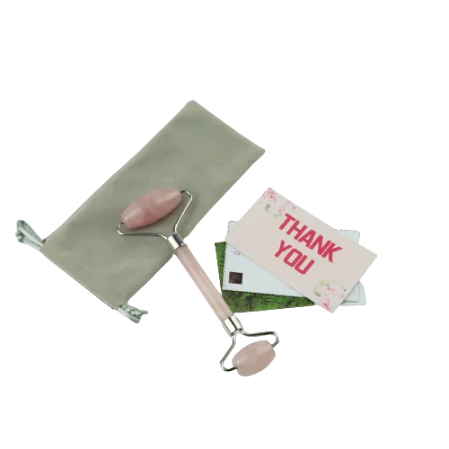 Bulk Cheap gold high qualoty gua sha rose quartz jade derma stone face roller jade roller