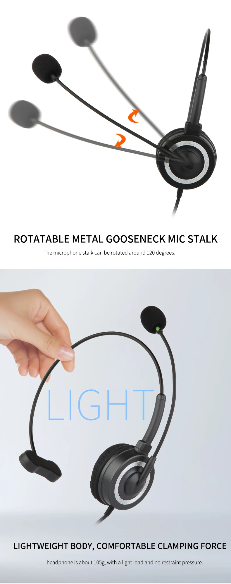 
Telecommunication Headset PC Stereo wired Headphone Noise Canceling for call center skype online meeting for office for tablet 