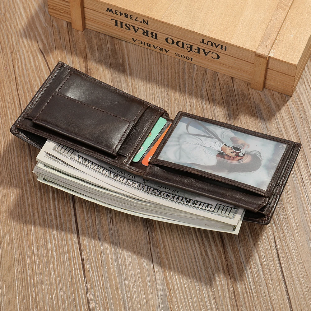 Marrant 7328 men bifold wallet credit card holder with money clip slim rfid blocking wallets genuine leather wallet for men