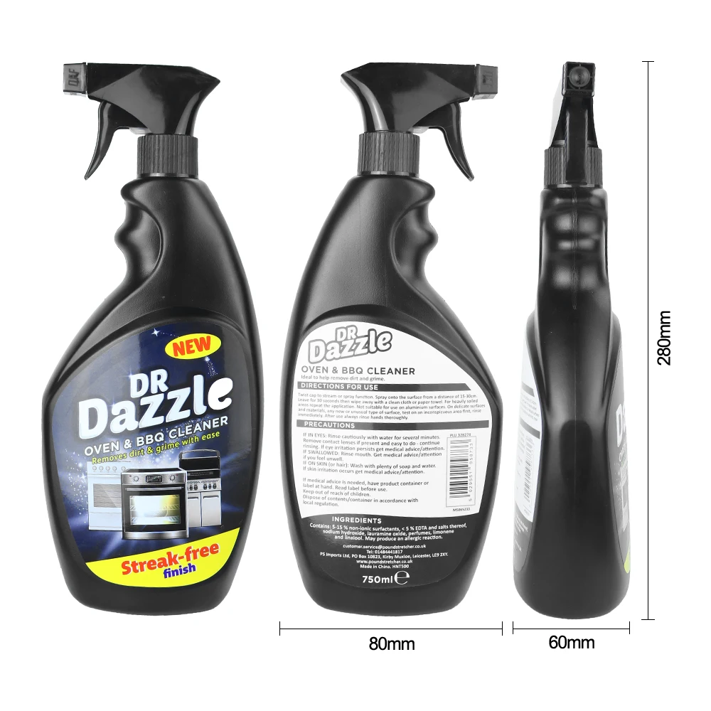 Household Degreaser Cleaner Spray 500ml /750ml kitchen Oven Cleaner Spray Remove Oil