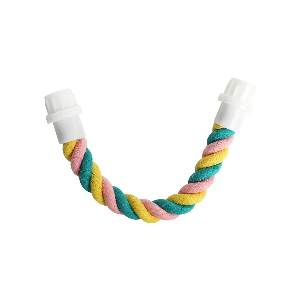 Factory Direct Bird Cage U-Shaped Standing Pole Funny Bird Toy Cats PC Material Parrot Climbing Cotton Rope Special Cotton Rope