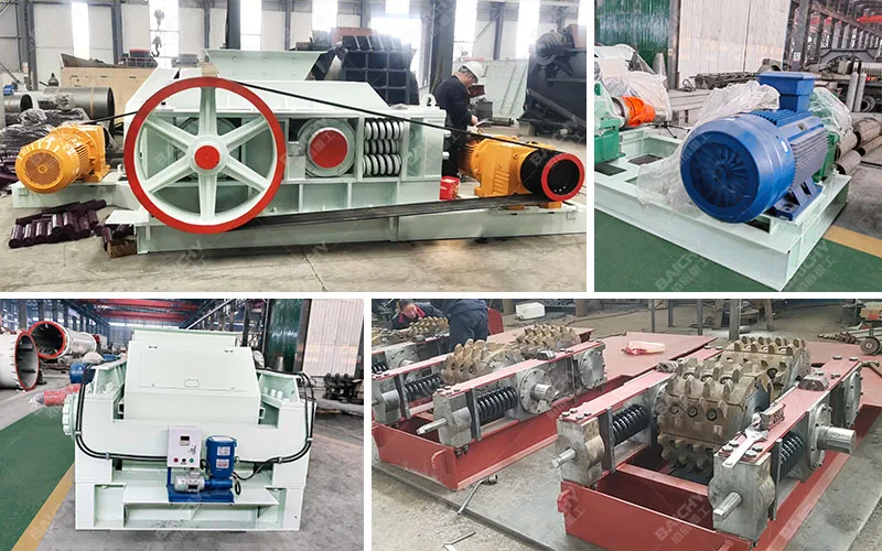 Factory Price Gravel Sand Making Machine Granite Limestone Riverstone Coal Crushing Equipment Hydraulic Double Roller Crusher    