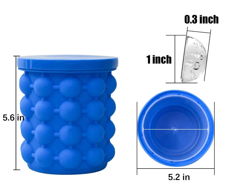 Ice Cube Maker Ice Trays Silicone Mold Kitchen Accessories Ice Ball Maker Silicone Tray Mold Popular 2022 Shape of The Barrel