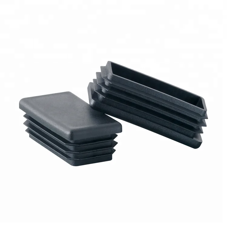 Steel furniture pipe chair leg table glide tube plug rectangular insert