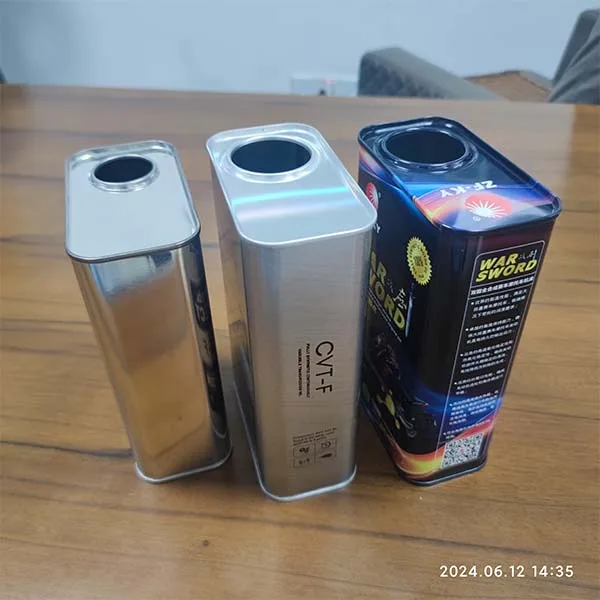 Manufacturer 500ml to 5L Square Metal Tin Can for Engine oil 4L tin Paint Can