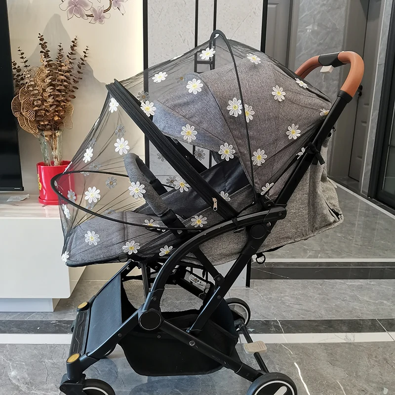 Cheap Daisy Zipper Mosquito Net Stretchable Breathable multifunction baby mosquito net for crib