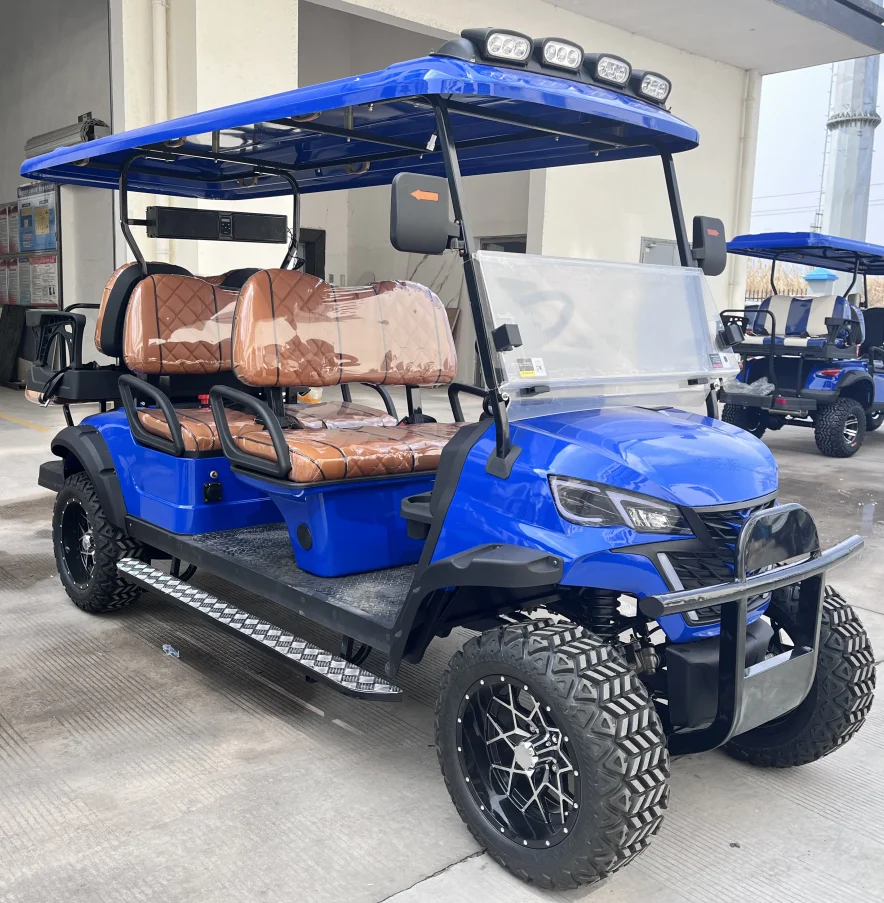 48V 72v 6 Person Seats Electric Sightseeing Golf Cart Battery Powered Golf Cart