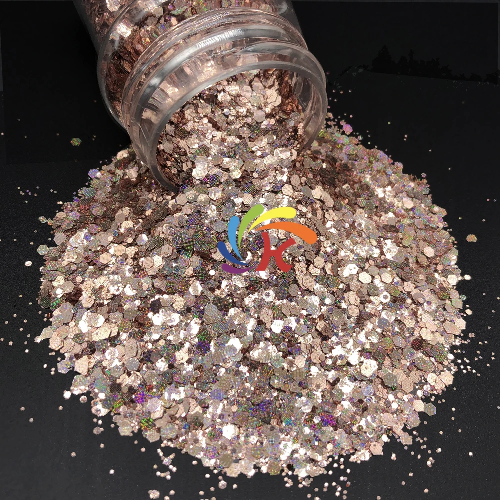 Holographic Chunky Mix Polyester Craft Nail Glitter