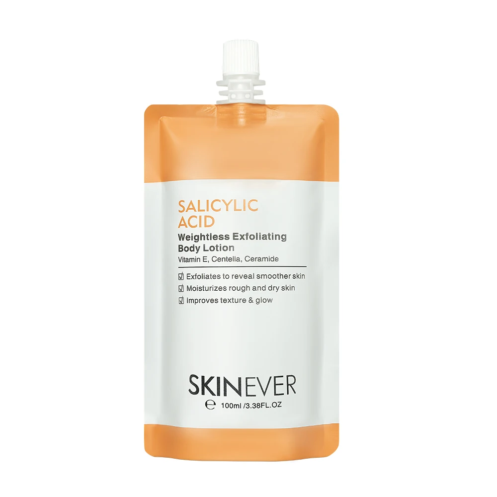 SKINEVER Body Lotion with Salicylic Acid Vitamin C Herbal Ingredients for Exfoliating Whitening Moisturizing Vegan Skin Care