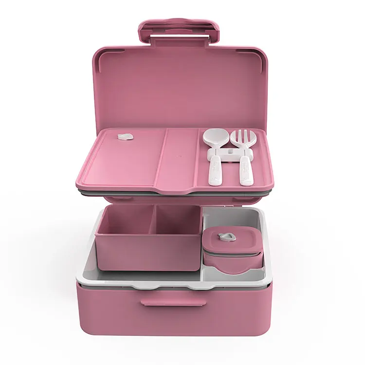 Wholesale luxury worthbuy 4 compartments customized kids adult salad fruit container bento lunch box