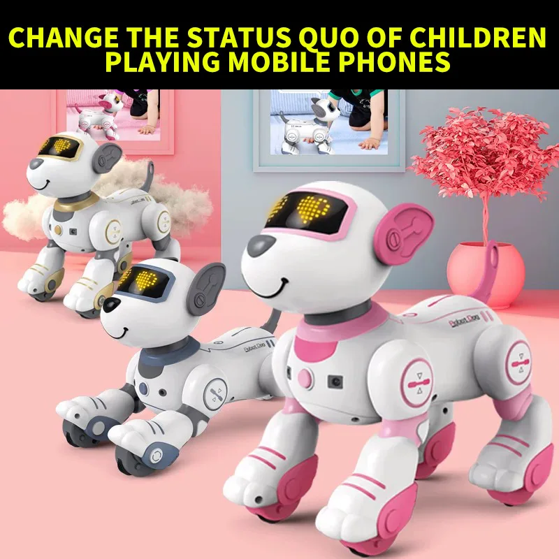 Remote Control Smart RC Robot Toys Intelligent Dancing Dog Plastic Pet with AI Programming Educational and Electric stunt
