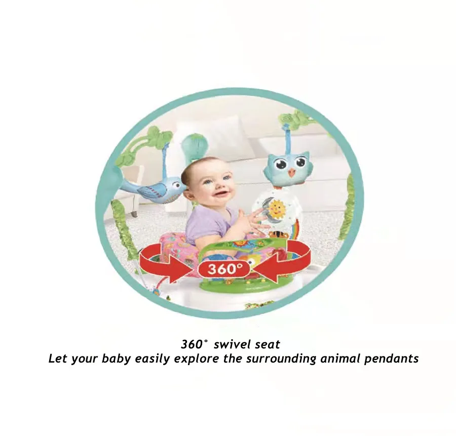 High quality bouncer rotatable music baby jump chair walker swing chair for baby