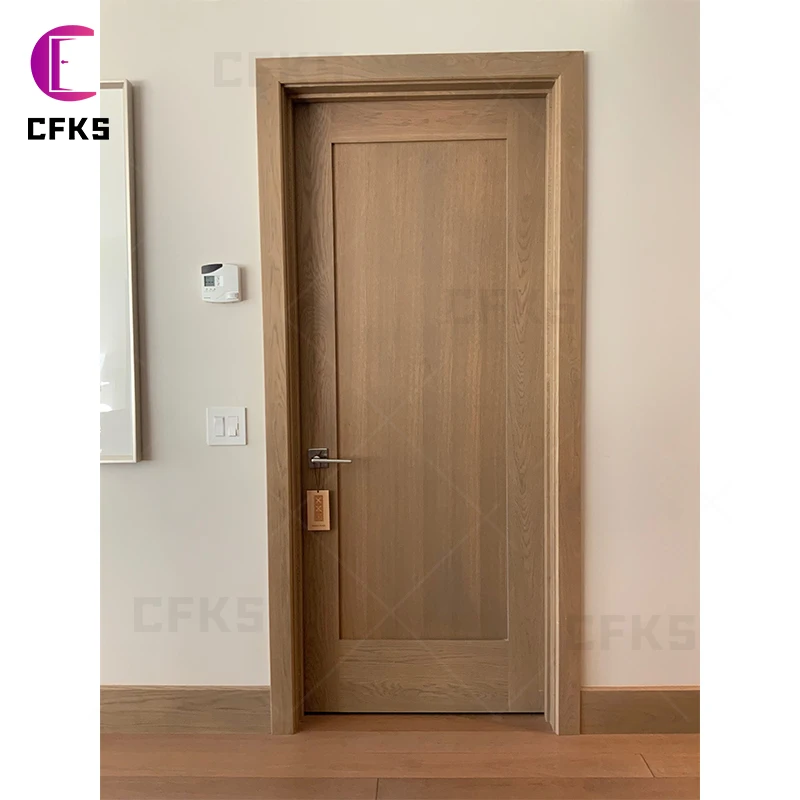 Luxury Oak Door Customize Design Texture Panels  Modern Beautiful Residential  Solid Wooden Doors For House Dining room