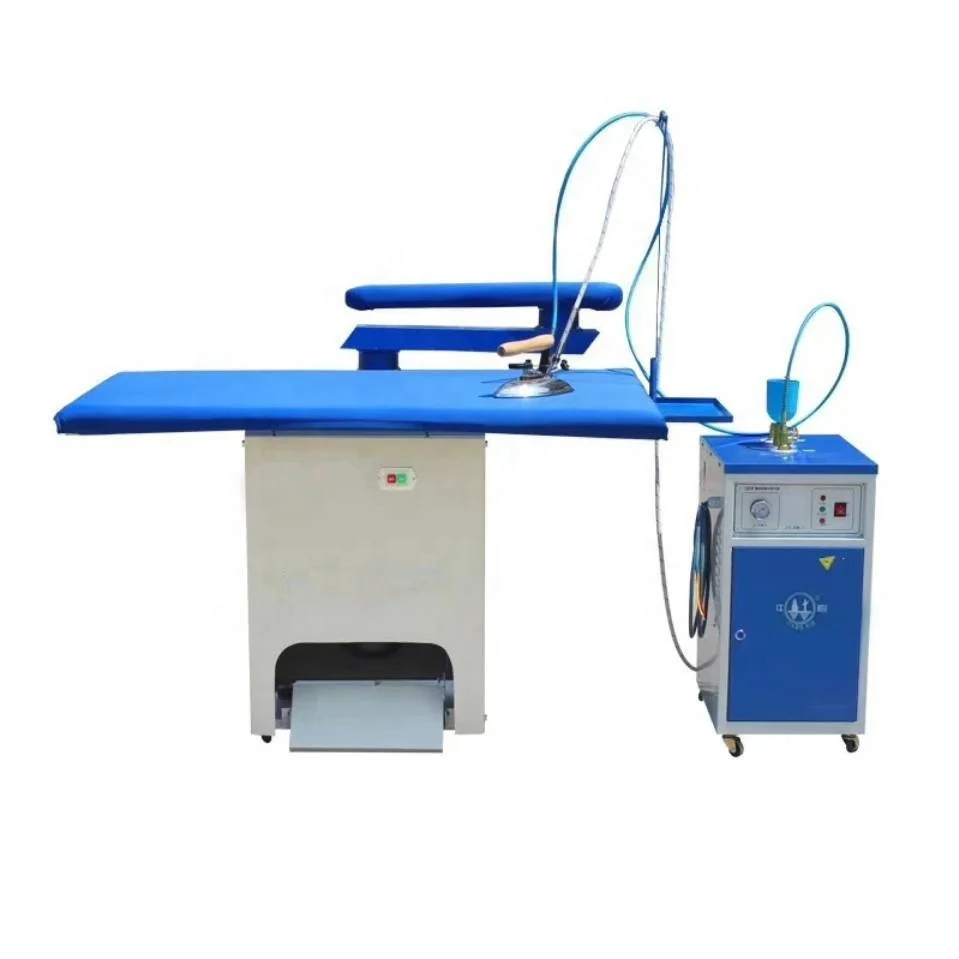 Wholesale laundry steam iron machine Commercial clothes ironing table with steam generator