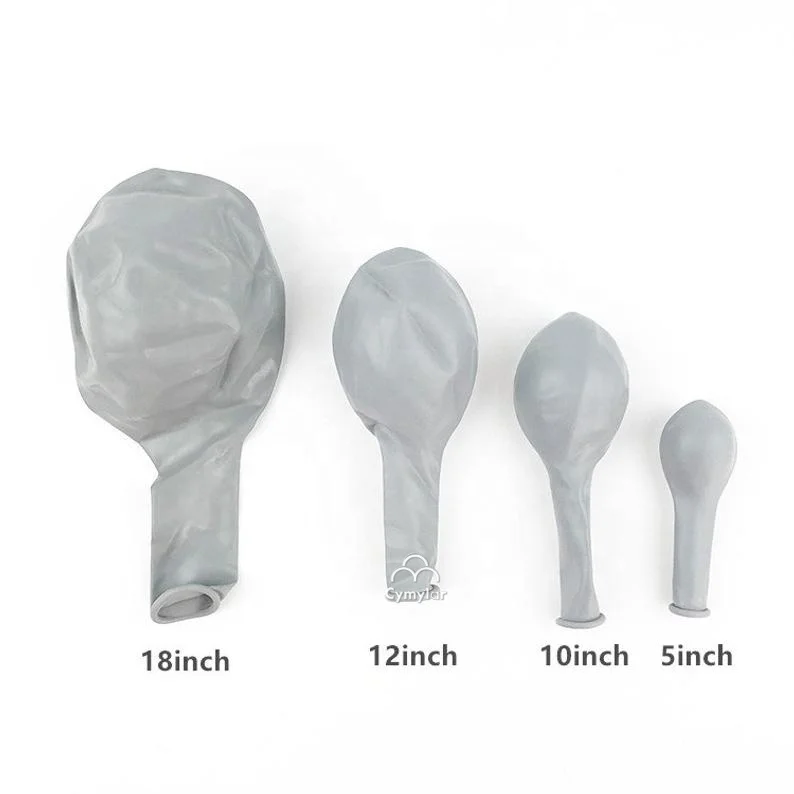 CYmylar China factory supplies  Metallic Pearl standard latex balloon Garland kit 5inch 10inch 12inch Grey latex balloon