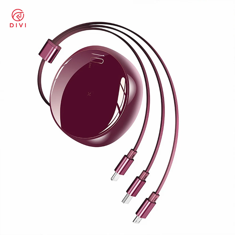 2022 Factory wholesale 3 in 1 USB cable quick charging custom logo data charging line