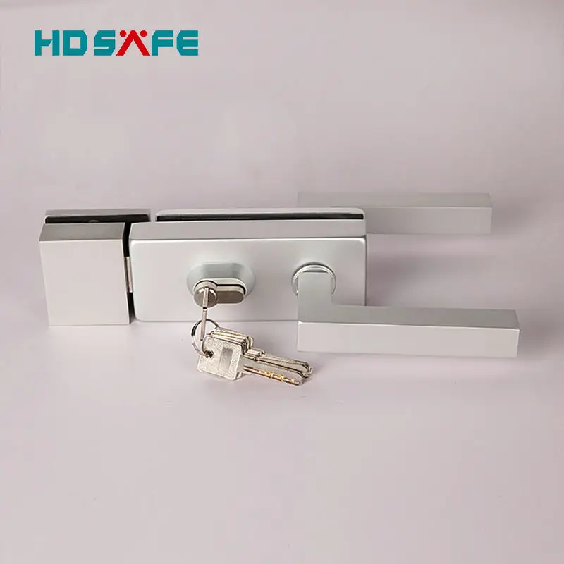 Glass Door Handle Simple Style Door Lock Design Hardware Factory Slim Frame Glass Door Handles