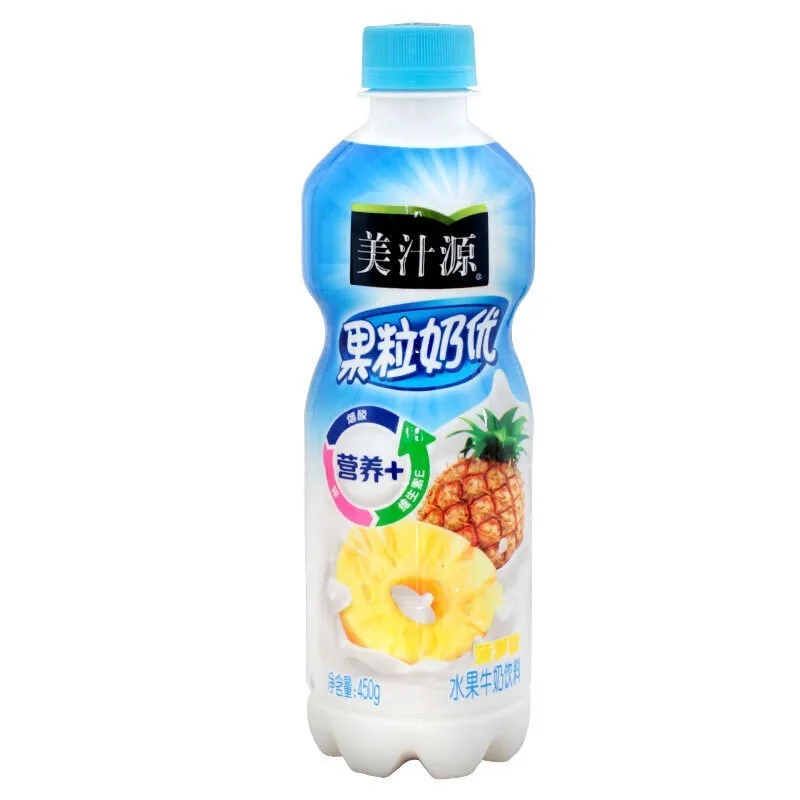 Fruit Grain Milk juice 450ml * 15 Bottles Full Box Large Bottled Beverage Strawberry Flavor Original Pineapple