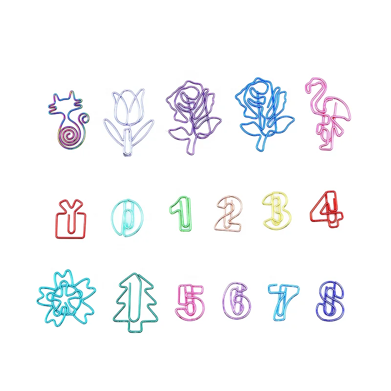 Wholesales Paperclips Heavy Duty Tight Grip Rust Proof Reusable custom different kinds colorful plated  Metal paper clips