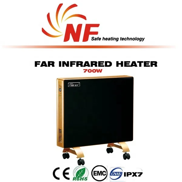 2000W Indoor Tempered Glass Panel Far Infrared Electric Heater With Customized Plug