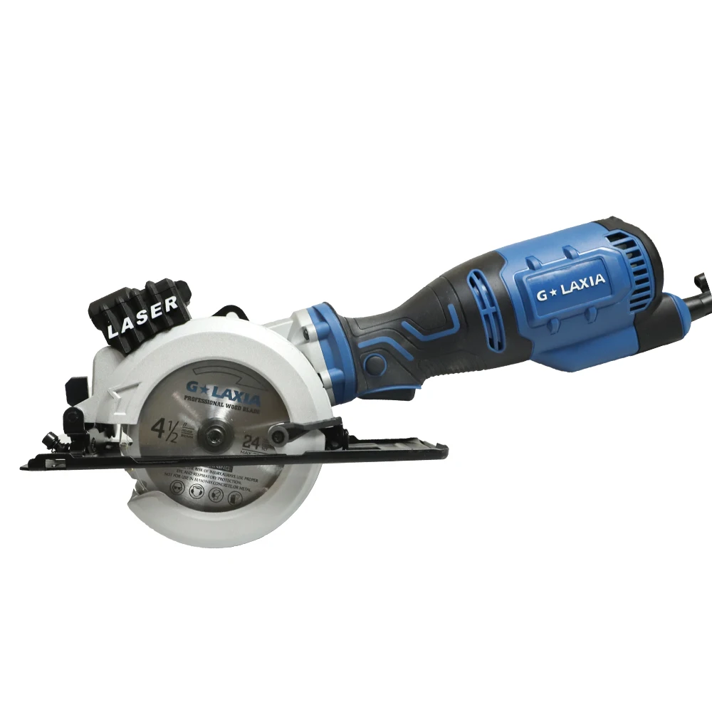 GALAXIA Corded Mini Circular Saw 705W 115mm with Laser Woodworking Tool Wood Cutting Metal Cutting