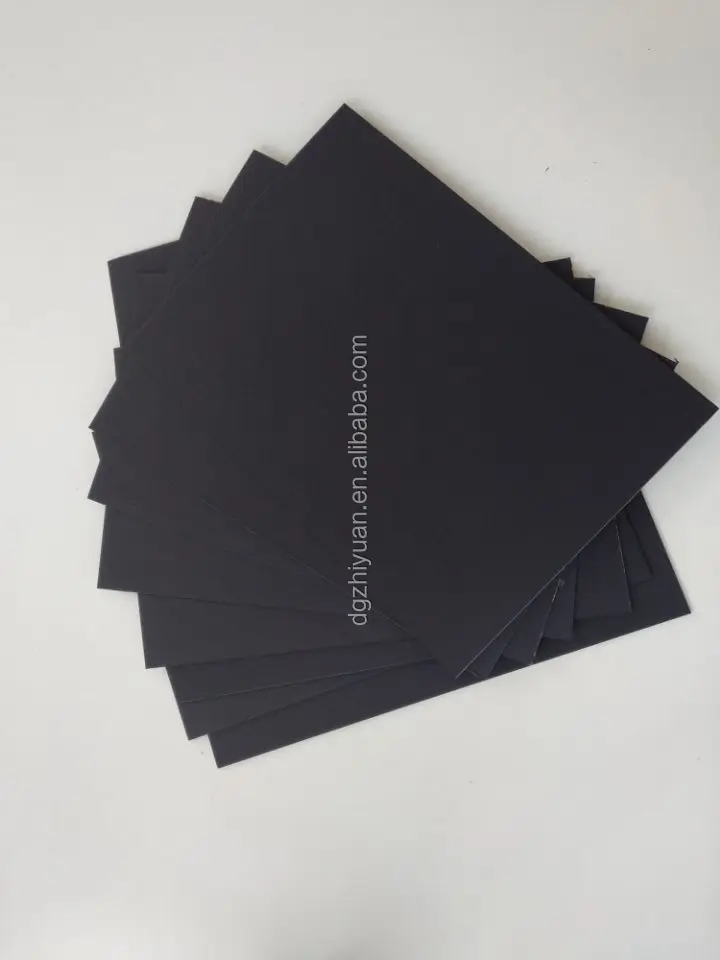 Black cardboard in sheets for jewelry box Black core board high stiffness black boxboard