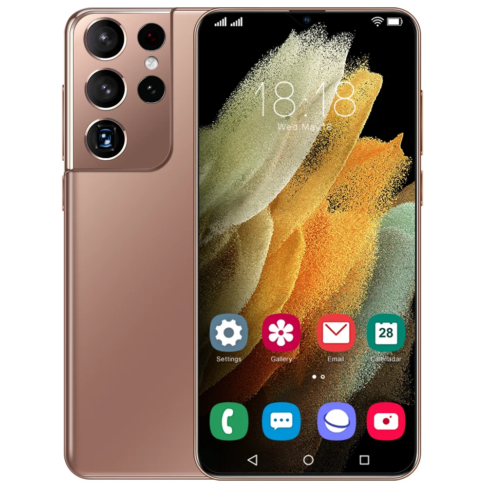  S21U 5G 6 7 дюймовым экраном в заказе будет отправлена модель телефона 32MP + 50MP Caera Android телефон RAM12 ROM512 большой объем памяти смарт-чехол