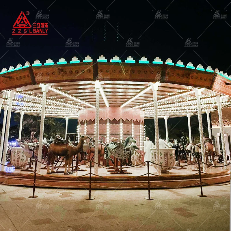 CE Certified Funfair Attraction Amusement Park 36 Seats Luxury Carousel Merry Go Round Carousel Rides for Sale