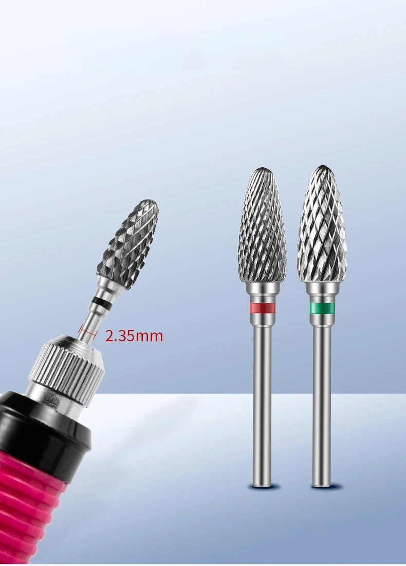 3/32 In Tapered Barrel Carbide Nail Drill Bits for Acrylic or Gel Remover