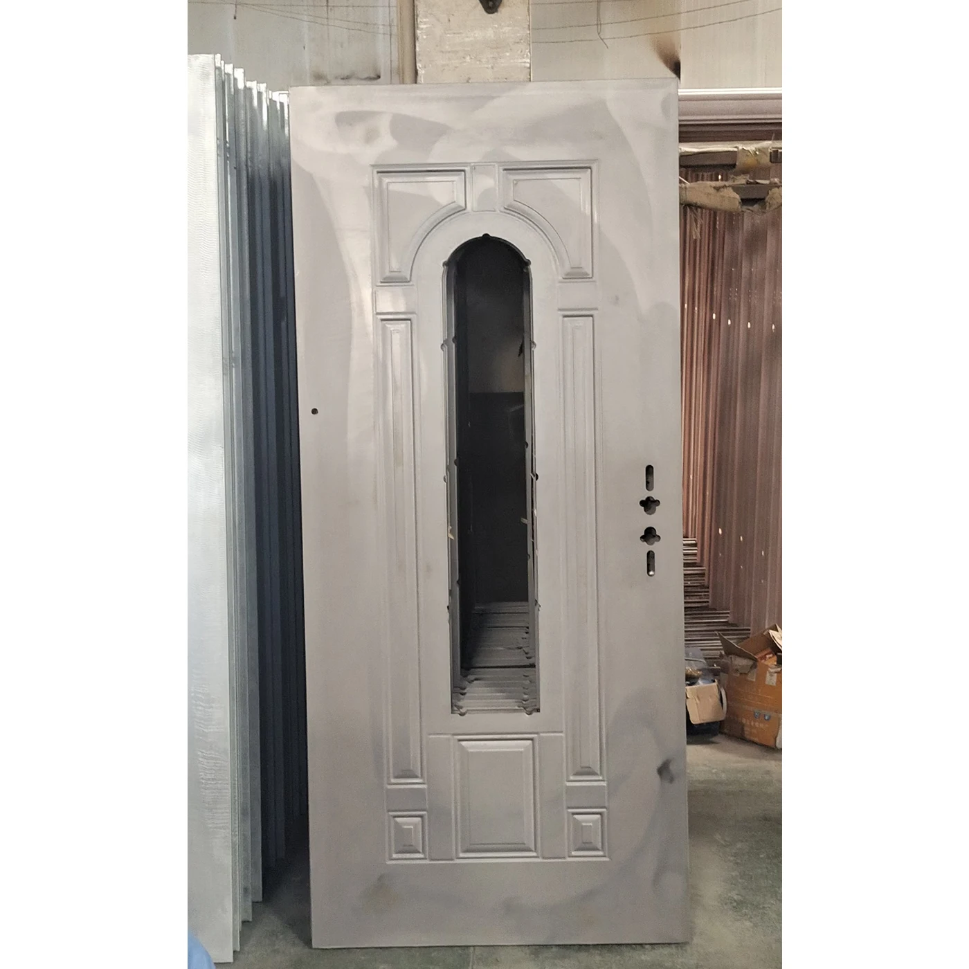 Popular in Nepal Market High Quality Security Interior Steel Door with Homes Door Design