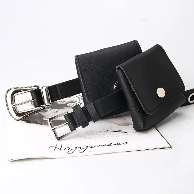 Personality Hip-Hop Style Wild Small Trendy Fashion Fanny Pack Waist Belt Bag Pu