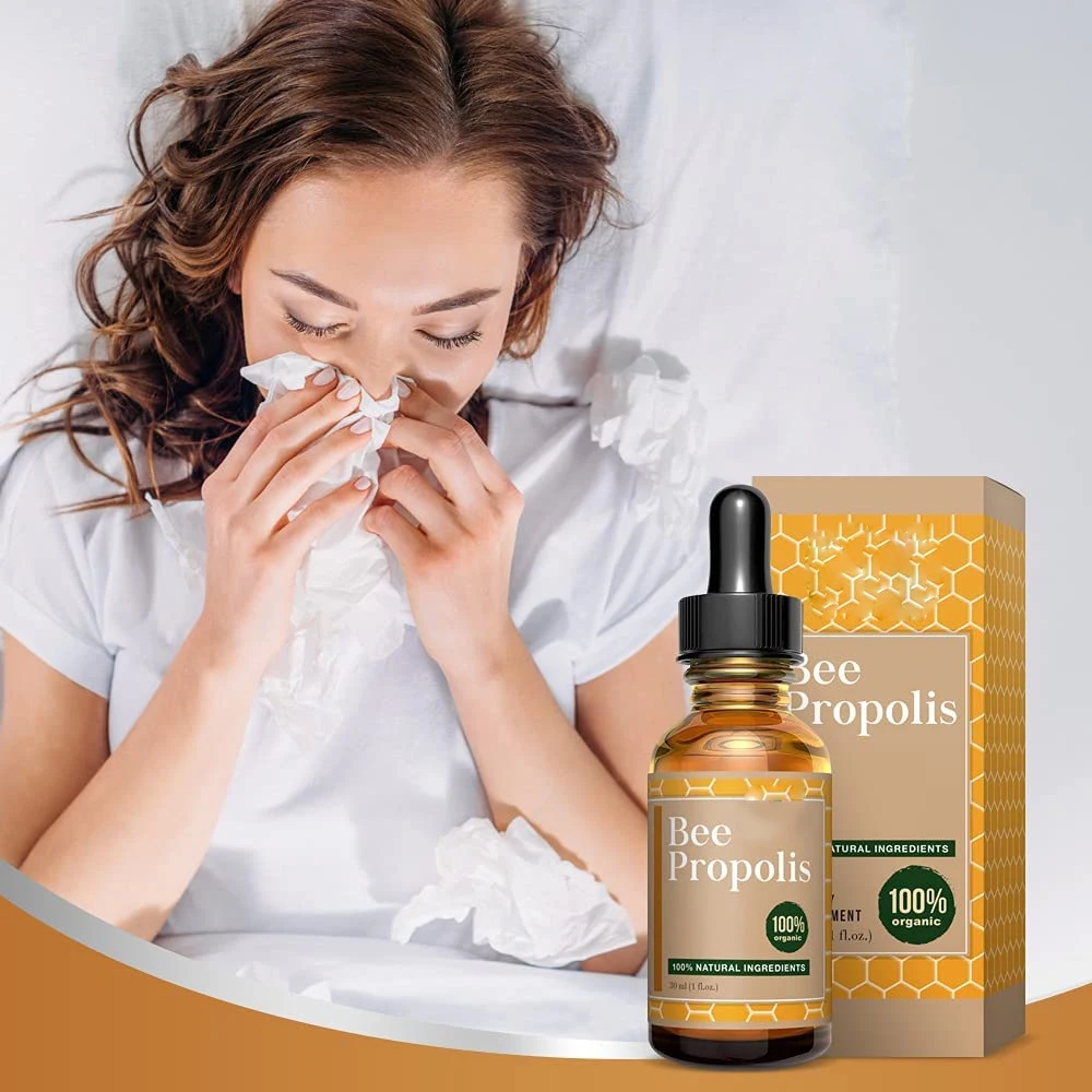Wholesale Custom made pure natural propolis extract drops to relieve and support cleaning for 30 days