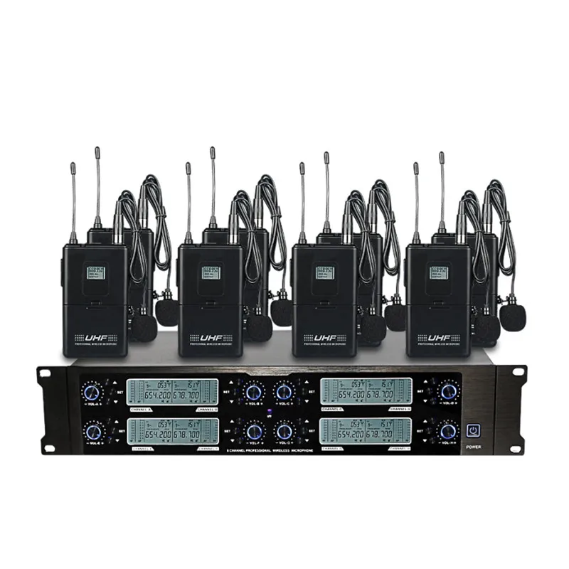 EPXCM/TP6008 Long Distance UHF 8 Channel Wireless Microphone Handheld Gooseneck Conference Metal Material for Conference, stage