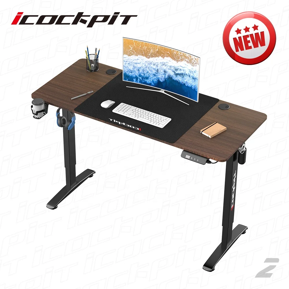 Icockpit Standing Desk Computer Table Sit To Stand Up Desk Easy Lift Height Adjustable Intelligent Standing Electronic Desk