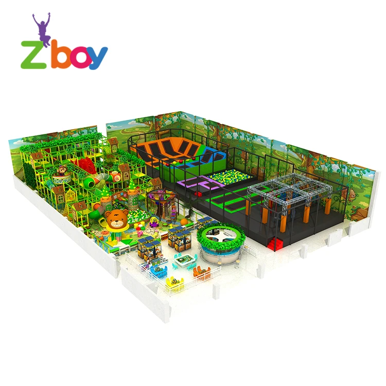 
China Maker Customized Kids And Adults Commercial Trampoline Park Equipment 