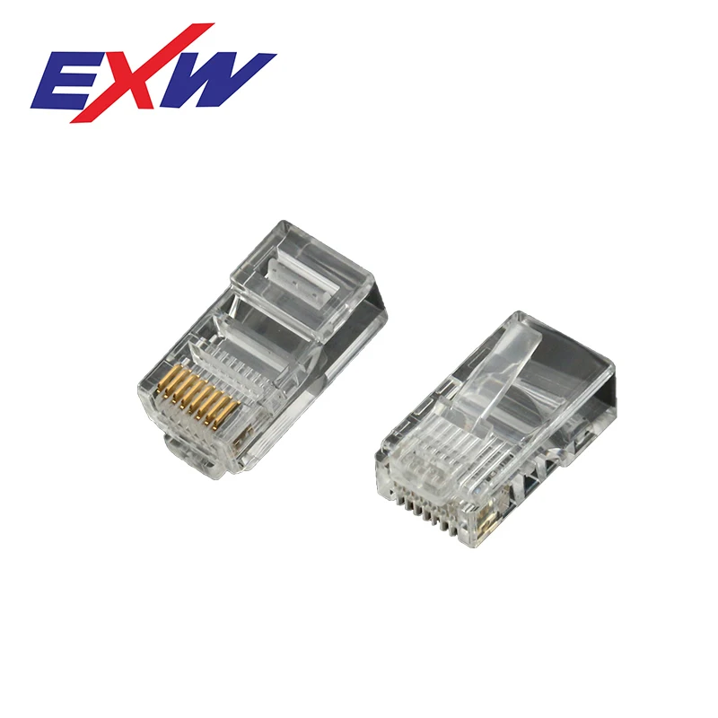 EXW высококачественный Cat5E RJ45 разъем штекер неэкранированный